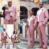 High Quality Couples Formal Tuxedos Pink Slim Fit Business Suits Groom Wedding Prom Party Outfit Jacket Pants228x