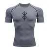 T-shirts pour hommes Anime Berserk Guts Chemise de compression pour hommes Fitness Sport Running Tight Gym T-shirts Athletic Quick Dry Tops Tee Summer 230731