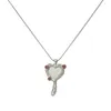 Collane con ciondolo a catena lunga per gioielli da donna regalo cuore specchio clavicola girocollo San Valentino 28TF