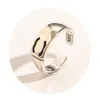 Projektant mody Gold Silver Plaked Pierścienie Zespół Kobiet Letter Letter Copper Pierścień Inkrustowany Kryształ