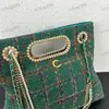 23B Fashion Womens Shoulder Bag Exquisite Woolen Pearl Chain Hardware Metal Buckle Luxury Handbag Matelasse Chain Crossbody Bags Super Shopping Sacoche 33x7x27cm