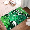 Carpets Tropical Plant Leaf Pattern Entrance Door Mat 40*60cm Soft Flannel Carpet Rubber Indoor Floor Mats Non-Anti-Slip Rug Tapis R230731