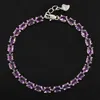 Classic 100% natural amethyst bracelet made by 925 Solid Sterling Silver Vintage crystal bracelet for woman evening party jewelry191k