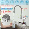 Bathroom Sink Faucets 3000W Instant Heating Faucet Household Electric Water LED Digital Display Under With EU Plug Heater Tap