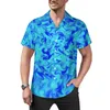 Camisas casuais masculinas de mármore com impressão abstrata de fogo, camisa de praia, havaianas, estilo de rua, blusas masculinas estampadas tamanho grande