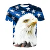 Męskie tshirty seksowne amerykańskie flagę męskie krótkofalowy tshirt letnia moda swobodna zabawna druk ulica noszenie tshirts 230801