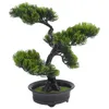 Fiori decorativi Abbellimenti floreali Accessori Scrivania Bonsai Albero Ornamenti di pino artificiale Decorazioni per piante finte