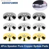 Portable Speakers 4Pcs speaker pure copper pointed pad HiFi speaker box isolation floor bracket foot conical insole black silver accessories Z230801