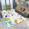 Carpets Home Rocket Space Pattern Children Carpet Baby Rug Baby Play Mat Rectangular Children Carpet Decoration Chambre Femme Alfombra R230801