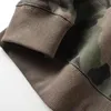 Mens Hoodies Sweatshirts 80% Cotton Terry Fabric Militärstil Män kamouflage Spring Autumn Camo Mönster Zip Up Hooded Casual 230731