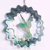 Objets décoratifs Figurines 3D Colibri Carillons éoliens Cristal Capteur de soleil Vitrail Pendentif Décoration de jardin Oiseaux Spinner Accessoires de décoration intérieure 230731