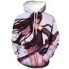 Sweats à capuche pour hommes Fashion Anime Style Akame Ga Kill! Impression 3D unisexe automne tendance sweat à capuche Hip Hop pull à capuche