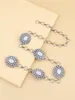 Cinture Fashion Howlite Decor Alloy Conchos Chain per donna