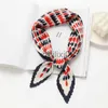 Шарфы роскошный дизайн crinkle scarf hair band satin шелковая квадратная шарфы шарф -галстук