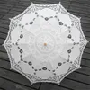 Umbrellas 68cm Embroidery Lace Parasol Umbrella Wedding Decoration Po Prop Vintage White Craft Lace Umbrella Anti-UV Sunshade 230731