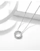 Pendentifs Simple Lumière De Luxe Tempérament Cristal Cercle Collier Rond S925 Bijoux En Argent Premier Sauvage Petit Chandail Frais Chaîne