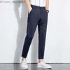 Męskie spodnie Summer Elastyczne koktajle garnitury cienkie spodnie biznesowe Męskie spodnie Business Solidny kolor ultra cienkie swobodne urzędu biura garnitury męskie spodnie męskie i rozmiary 28-40 Z230801