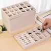 Jewelry Boxes Velvet Display Tray Case Stackable Exquisite Jewellery Storage Holder Portable Ring Earring Organizer Box 230801