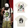 2023 Summer Men's Cotton Short Sleeve T-shirt Ny modevaror Löst Half Sleeve Men's Summer Solid Color eller Hip Hop Clothing V39