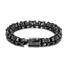 Brazalete Charm Men Punk Link Chain Bracelet mate vintage negro acero inoxidable motocicleta accesorios para bicicleta de joyería de joyería de novio marido 230731