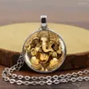 Hänge halsband klassiska hinduiska religiösa tid ädelsten halsband elefant huvud gud ganesha amulet charm lyckliga lyckosamma smycken gåvor