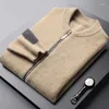 Giacche da uomo Cappotto di marca europea di fascia alta Moda Maglione con cerniera a righe di lusso Cardigan Autunno Inverno Giacca calda Abbigliamento