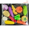 Fleurs décoratives Simulation Fruits Légumes Ensemble Artificielle Pomme Banane Carambole Illumination Pour Enfants Prop Faux Pomme De Terre Oignon Maïs Po