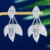 Pendientes colgantes Siscathy, colgante de hoja de moda coreana para mujer, fiesta de boda, joyería nupcial de Dubái, Boucle D'oreille, regalo para mujer