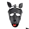 Autres articles de santé et de beauté Chien en cuir rouge noir Bdsm Masque Bondage Contraintes Cosplay Costume Érotique Sm Esclave Tête Er Harnais Fetis Dhez4