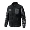 Mens Jackets Arrival Baseball Jacket Bomber Autumn Winter Clothing Leather Sleeve Thin Cotton Coats Size M3XL 230731