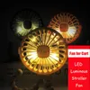 Barnvagnsdelar Tillbehör Summer Night Light Fan för barnvagn Portable Handheld Fan Baby Bed Fan USB Laddningsbart batteridrivet fläkt Baby Accessories 230731