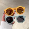 Sunglasses Retro Vintage Round Women Fashion Trending Jelly Candy Color Shades Uv400 Classic Men Grey Tea Adults Sun Glasses