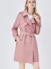 Trench femme solide Style anglais veste 2023 automne hiver Premium mi-long coupe-vent loisirs trajets domicile-travail surtout femmes pour