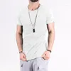 Men's T Shirts Hip Hop T-shirt Short Sleeve Casual Men Shirt Solid Swag Man Streetwear Tee Round Collar Tops Male Clothing