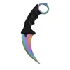 戦術ナイフ7.48 '' CS GO KARAMBIT KNIFE FIXING BLADE SURVIVAL TACTICAL TRAININGNIFE AUTDOOR CAMPING HUNTION CLAW KNIVESEDCマルチツール