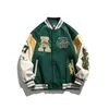 남성용 재킷 트렌디 스트리트 스트리트 재킷의 한국 버전 느슨한 떼가있는 자수 재킷 오버 크기 야구 재킷 스프링 가을 커플 마모 230731