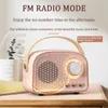 Bärbara högtalare Retro Classic Bluetooth Portable Outdoor Wireless Radio Mini Stereo Subwoofer Travel Music Player Home FM Radio R230801
