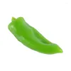 Decorative Flowers Simulation Of PVC Green Peppers Sweet Artificial Vegetable Models Creative Fake Food Toys