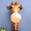 Lampa ścienna Plly Contemporary LED Creative Cartoon Cartoon Giraffe Light Light dla korytarza dla dzieci w sypialni dla dzieci