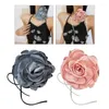 Choker Vintage Tie-Up Necklace Flower Chain Stylish Fabric