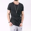 T-shirt da uomo T-shirt Hip Hop Manica corta Camicia da uomo casual Solid Swag Uomo Streetwear Tee Colletto tondo Top Abbigliamento maschile