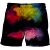 Herr shorts mode strandbyxor 3d tryckt fläckig slips färgmönster sport män kvinnor älskare hip hop street casual