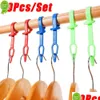 Hangers Racks 10Pcs Mti-Purpose Clothes Hanger Windproof Buckles Fixing Hooks Non-Slip Drying Rack Household Laundry Plastic Drop Dhwi4