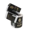 Anpassad svart och guldfolie Etikettpaket Vinhäftande klistermärken Roll Golden Stamping Front Back Side Labels226i