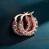 Boucles d'oreilles créoles 2023 dubaï bijoux de luxe pour femmes accessoires en cuivre de haute qualité mode urbaine tempérament cadeau féminin