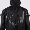 Men's Trench Coats Windbreaker Hooded Coat Spring And Autumn Gothic Dark Tooling Style Casual Large Size