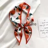 Eşarp Moda İpek Boyun Eşarp Lüks Güzel Limon Ağacı Çiçek Saç Kravat Eşarpları Folard Head Band Şalları ve Sargılar Neckerchief 100*10cm J230801