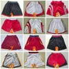 Män retro basketballshorts för sportfans Elastiska midja byxor Hippop som kör tröjor bär fitness stitch röd vit svart blå väst östra Cameron Johnson