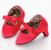 First Walkers Baby Girl High Heels Born Evening Shoes Cute Fashion Floral Princess Pography Soft Sole 230731