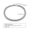 Men Wheat Chain Anklets Waterproof Stainless Steel Cuban Anklet Foot Bracelet Barefoot Gifts for Him Jewelry 230719